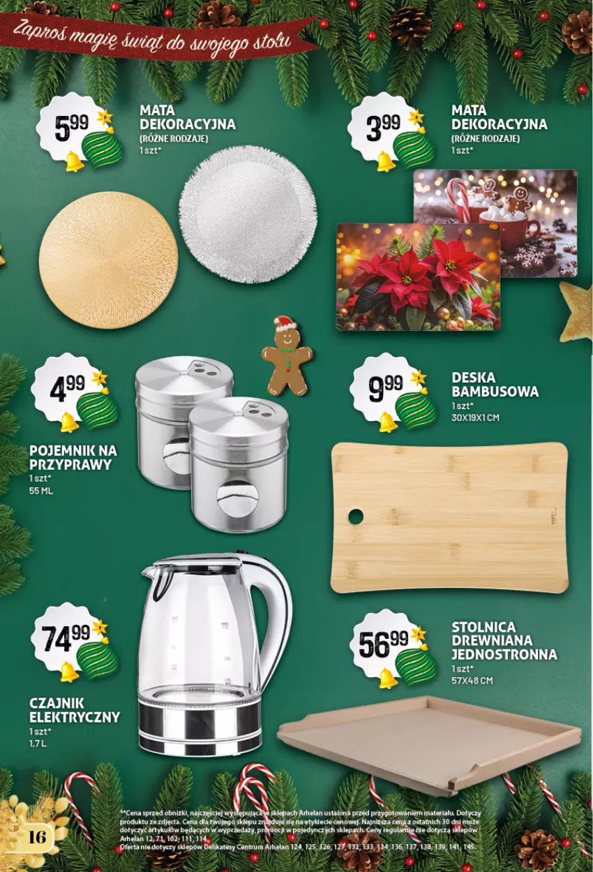 Gazetka promocyjna Arhelan - Gazetka - ważna 28.11.2025 do 05.01.2026 - strona 16 - produkty: Pojemnik, Pojemnik na przyprawy, Przyprawy, Stolnica