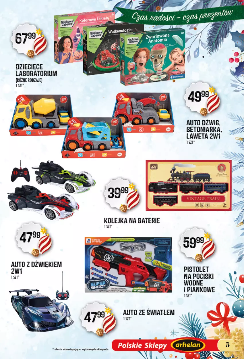 Gazetka promocyjna Arhelan - Gazetka - ważna 28.11.2025 do 05.01.2026 - strona 5 - produkty: Dzieci, Dźwig, Pistolet