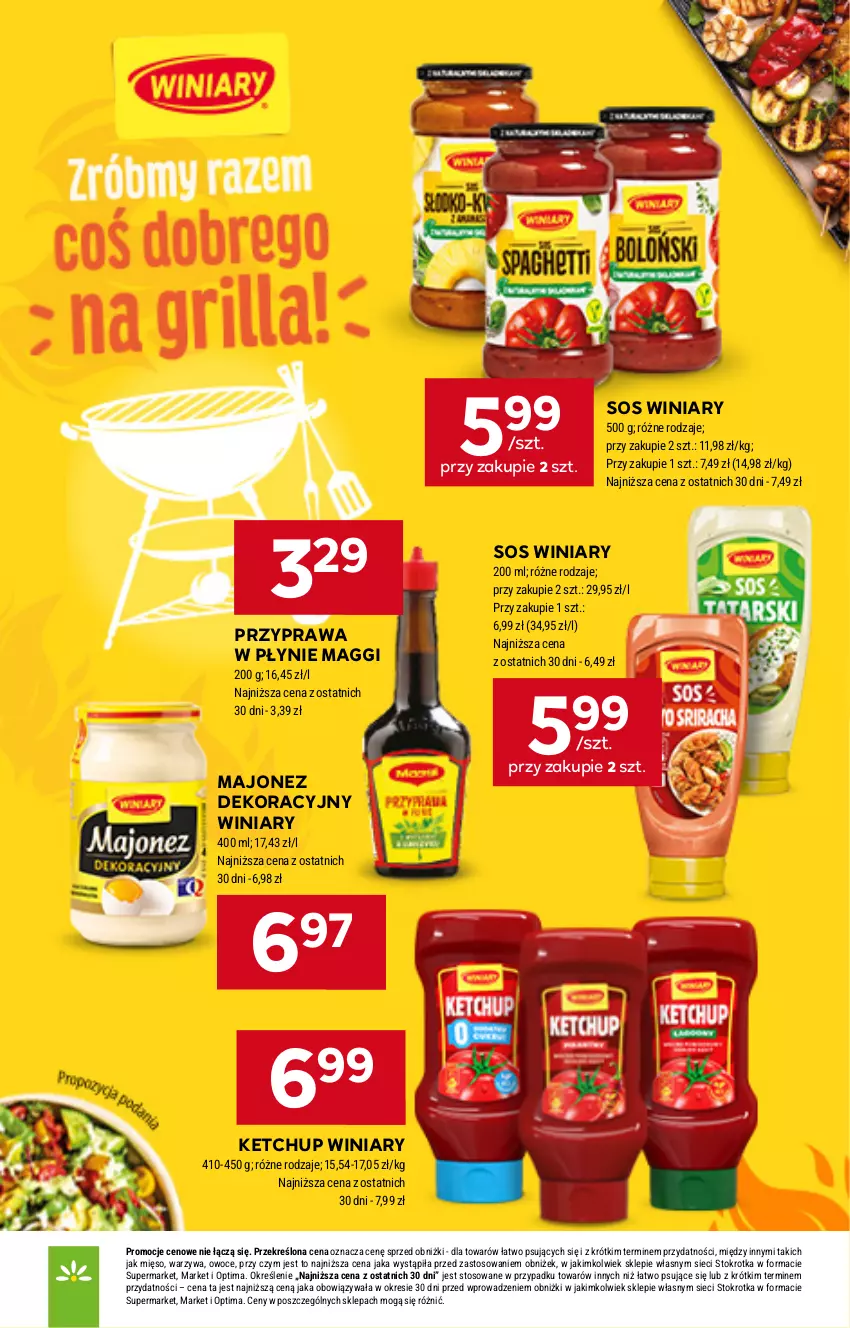 Gazetka promocyjna Stokrotka - Supermarket - ważna 16.07 do 22.07.2026 - strona 27 - produkty: Ketchup, Maggi, Majonez, Mięso, Optima, Owoce, Przyprawa w płynie, Sos, Warzywa, Winiary