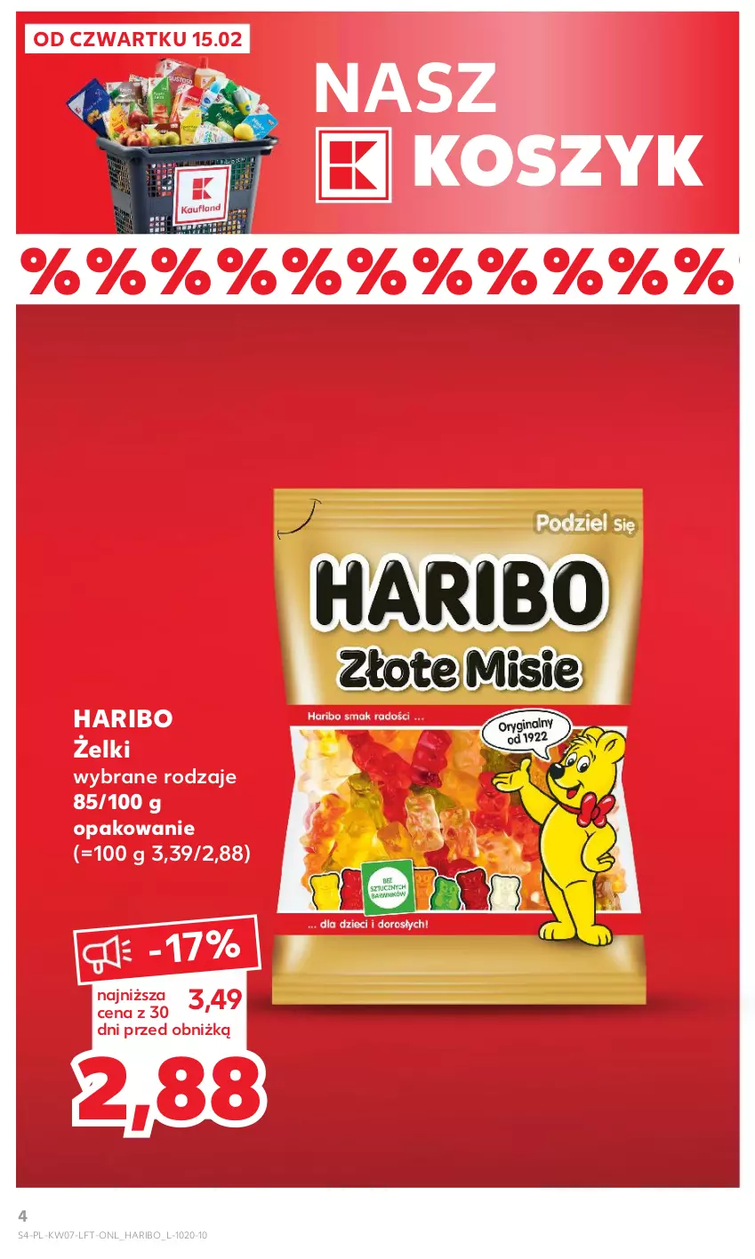 Gazetka promocyjna Kaufland - Gazetka tygodnia - ważna 15.02 do 21.02.2024 - strona 4 - produkty: Haribo, Kosz