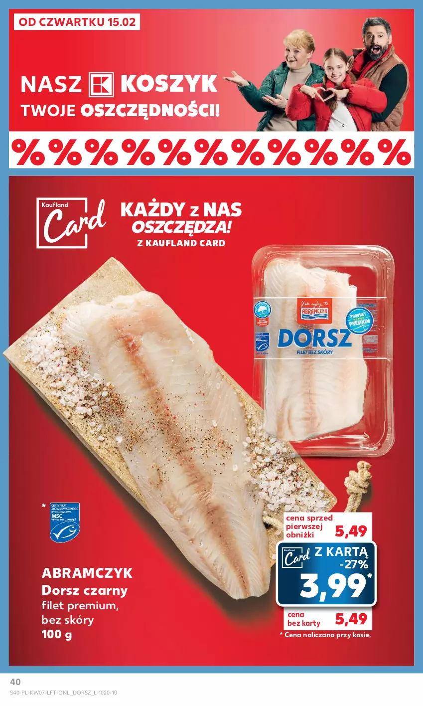 Gazetka promocyjna Kaufland - Gazetka tygodnia - ważna 15.02 do 21.02.2024 - strona 40 - produkty: Dorsz, Kosz