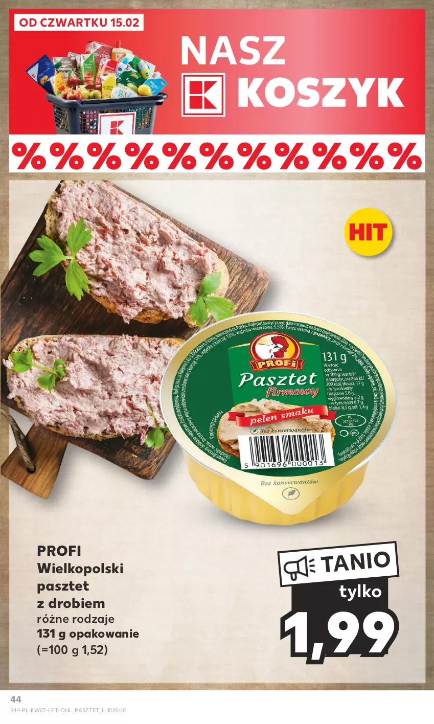 Gazetka promocyjna Kaufland - Gazetka tygodnia - ważna 15.02 do 21.02.2024 - strona 44 - produkty: Kosz, Pasztet