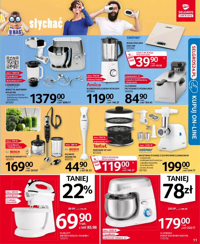 Gazetka promocyjna Selgros - Oferta przemysłowa - ważna 21.01 do 03.02.2021 - strona 11 - produkty: Blender, Kosz, LANA, Maszynka, Maszynka do mielenia, Mikser, Mikser z misą, Robot, Robot planetarny, Ser, Szatkownica, Szynka, Waga