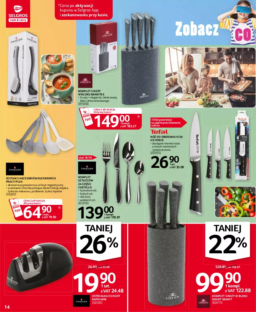 Gazetka promocyjna Selgros - Oferta przemysłowa - ważna 21.01 do 03.02.2021 - strona 14 - produkty: Gra, Lakier, LG, Makaron, Noż, Ostrzałka do noży, Stojak, Widelec