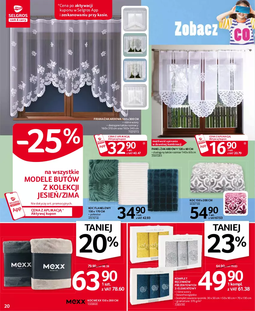 Gazetka promocyjna Selgros - Oferta przemysłowa - ważna 21.01 do 03.02.2021 - strona 20 - produkty: Firana, Gra, Koc, LG, Mexx, Rama, Ręcznik, Wełna