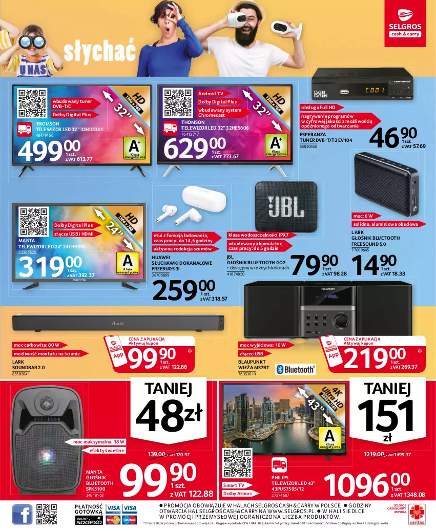 Gazetka promocyjna Selgros - Oferta przemysłowa - ważna 21.01 do 03.02.2021 - strona 3 - produkty: Akumulator, Android TV, Głośnik, Głośnik bluetooth, Gra, Gry, Huawei, JBL, LG, Manta, Philips, Słuchawki, Smart tv, Sok, Soundbar, Telewizor, Thomson