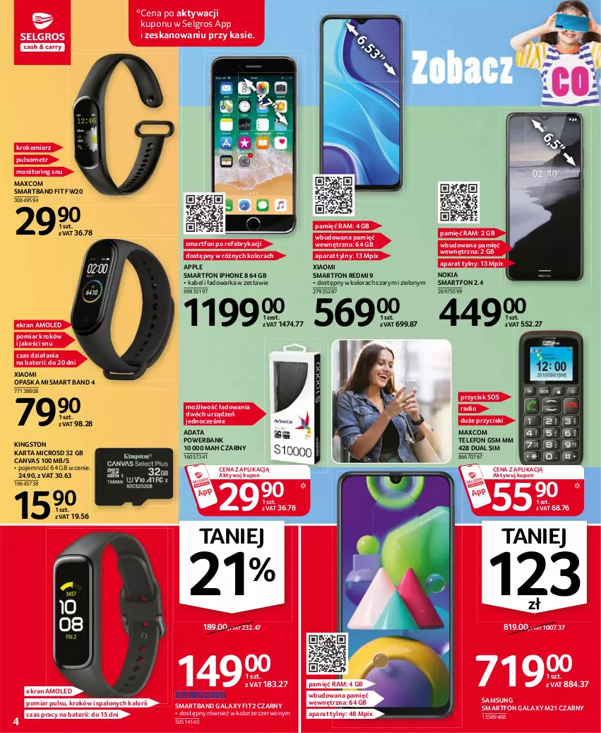 Gazetka promocyjna Selgros - Oferta przemysłowa - ważna 21.01 do 03.02.2021 - strona 4 - produkty: Amol, Fa, Gala, IPhone 8, Krokomierz, LG, Monitor, Nokia, Opaska, Powerbank, Samsung, Smartband, Smartfon, Sos, Telefon, Warka