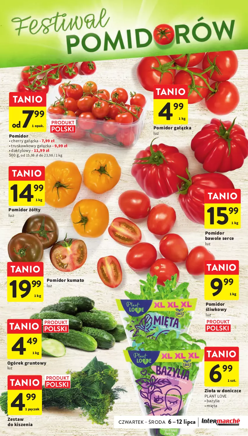 Gazetka promocyjna Intermarche - Gazetka Intermarche - ważna 06.07 do 12.07.2023 - strona 11 - produkty: Bazyl, Bazylia, Grunt, Mięta, Ogórek, Ser, Zioła w doniczce