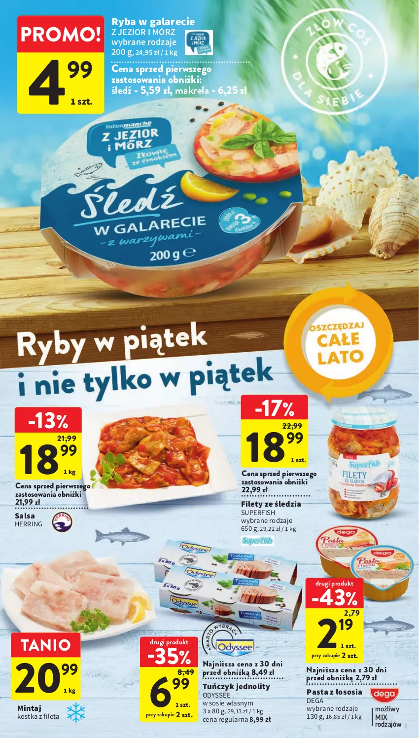 Gazetka promocyjna Intermarche - Gazetka Intermarche - ważna 06.07 do 12.07.2023 - strona 20 - produkty: Dega, Gala, Mintaj, Ryba, Ryba w galarecie, Salsa, Sos, Tuńczyk