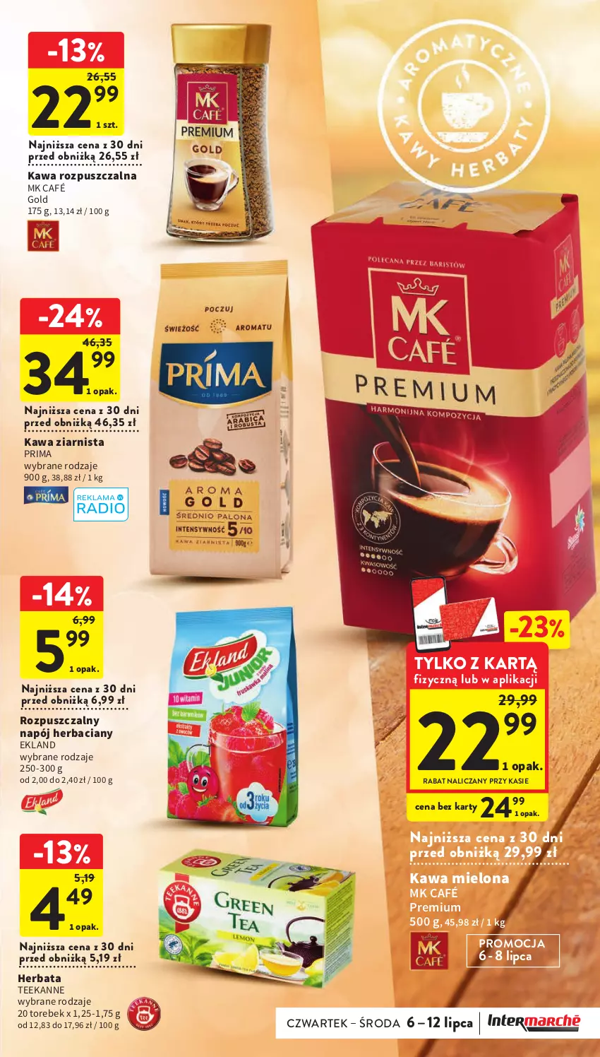 Gazetka promocyjna Intermarche - Gazetka Intermarche - ważna 06.07 do 12.07.2023 - strona 25 - produkty: Herbata, Kawa, Kawa mielona, Kawa rozpuszczalna, Kawa ziarnista, Napój, Prima, Teekanne