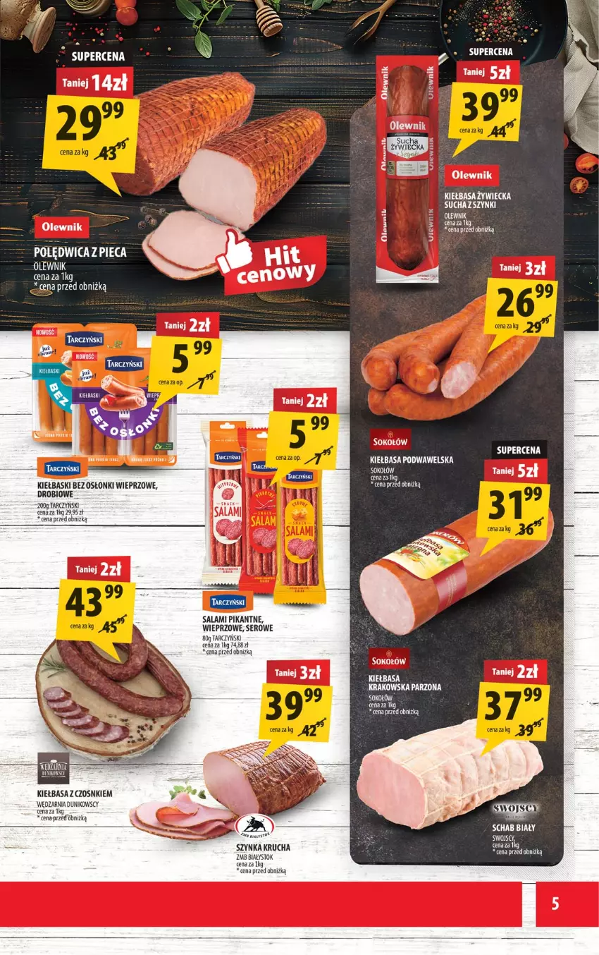 Gazetka promocyjna Arhelan - Gazetka - ważna 07.11 do 16.11.2025 - strona 5 - produkty: AEG, Kiełbasa, Olewnik, Piec, Polędwica, Salami, Ser, Sok, Sokołów, Szynka, Tarczyński