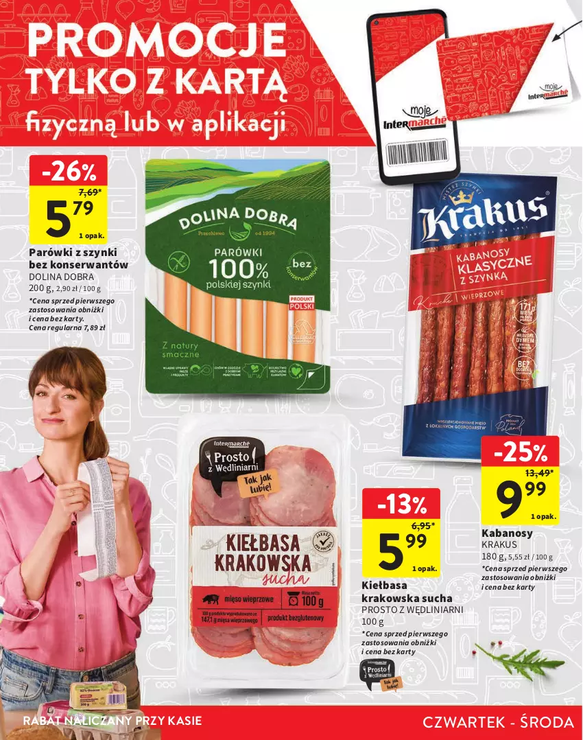 Gazetka promocyjna Intermarche - Gazetka Intermarche - ważna 29.02 do 13.03.2024 - strona 2 - produkty: Kabanos, Kiełbasa, Kiełbasa krakowska, Krakus, Parówki, Parówki z szynki, Ser