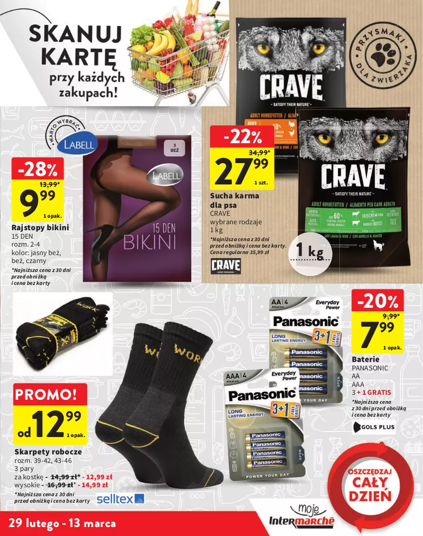 Gazetka promocyjna Intermarche - Gazetka Intermarche - ważna 29.02 do 13.03.2024 - strona 23 - produkty: Bikini, Gra, Karp, Panasonic, Rajstopy, Sok, Sucha karma, Top