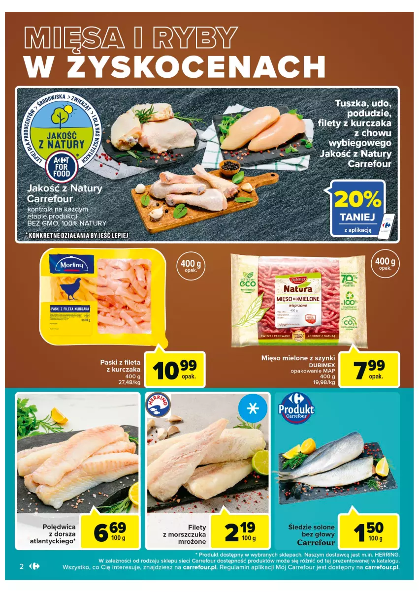 Gazetka promocyjna Carrefour - Gazetka Targ świeżości - ważna 15.11 do 21.11.2022 - strona 2 - produkty: Dorsz, Kurczak, Polędwica