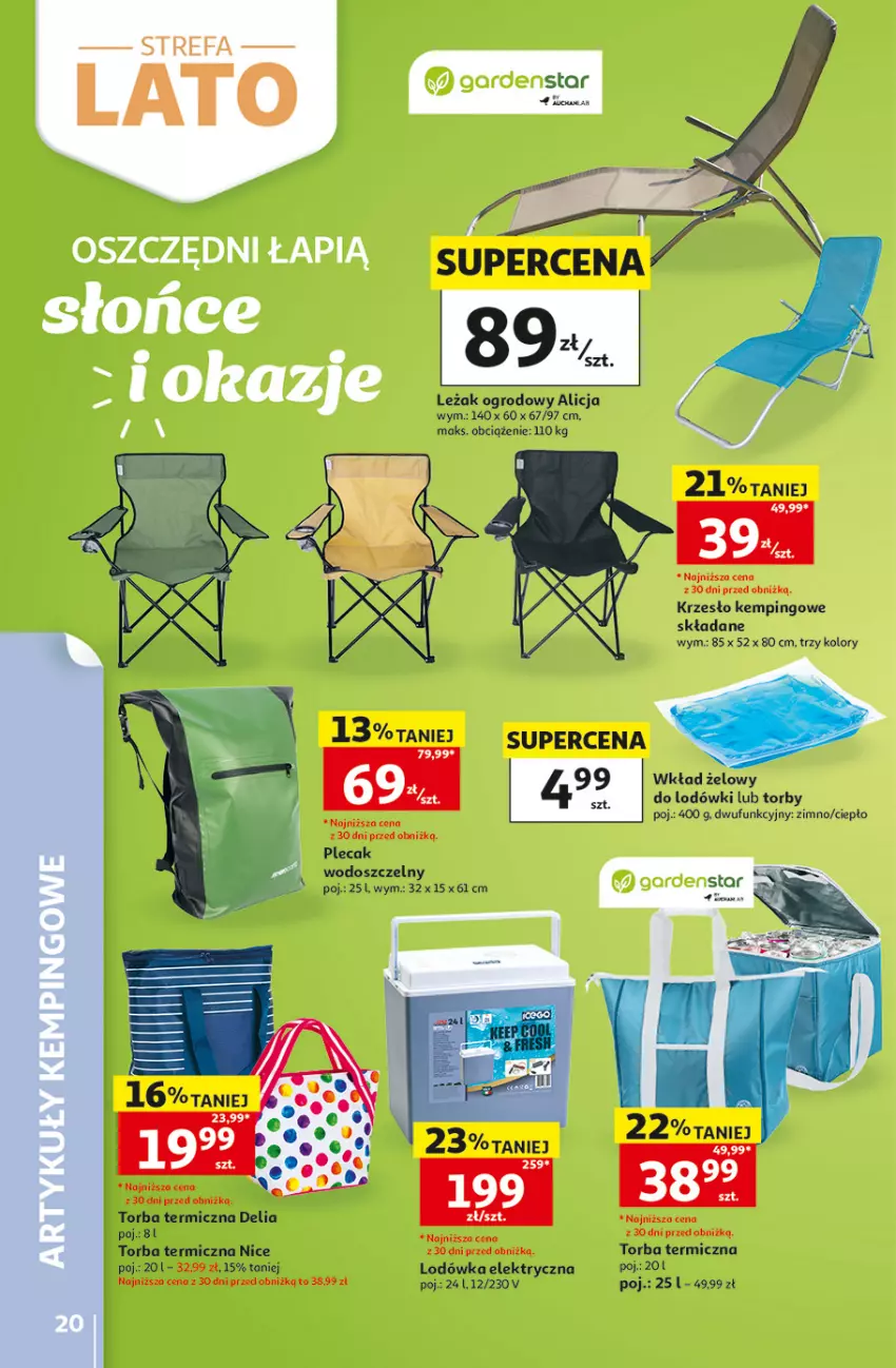 Gazetka promocyjna Auchan - Gazetka 30 Lat Hipermarket Auchan - ważna 18.06 do 24.06.2026 - strona 20 - produkty: Fa, Krzesło, Lodówka, Plecak, Torba