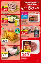 Gazetka promocyjna Auchan - Gazetka 30 Lat Hipermarket Auchan - Gazetka - ważna od 24.06 do 24.06.2026 - strona 23 - produkty: Kurczak, Stek wołowy, Filet z piersi kurczaka, Stek, Burger, Kiełbasa biała, Rostbef, Flaki, Grill, Kiełbasa, Kebab