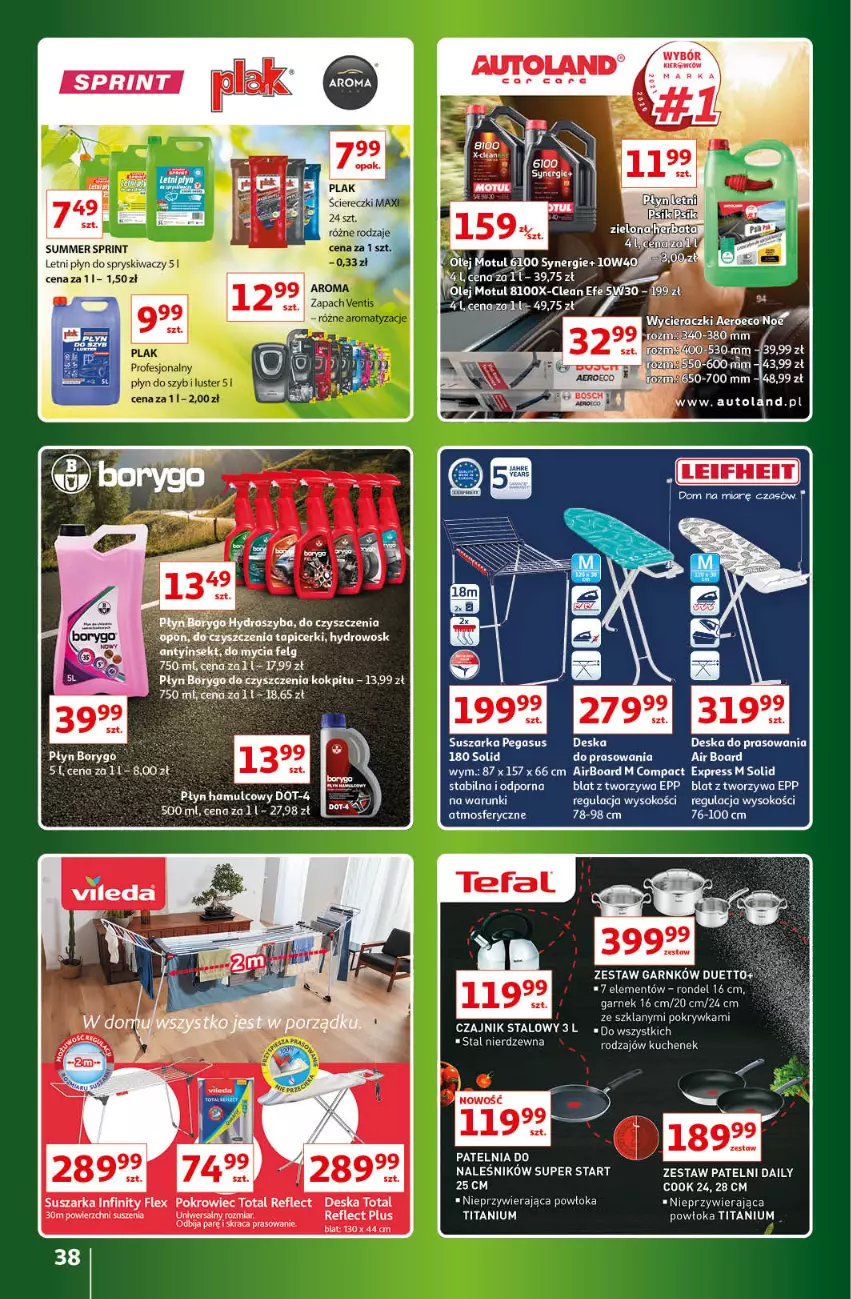 Gazetka promocyjna Auchan - Gazetka Znane Marki Lubiane Hipermarket Auchan - ważna 30.03 do 08.04.2023 - strona 38 - produkty: Asus, Cars, Czajnik, Deska do prasowania, Garnek, LG, Owoce, Patelnia, Płyn do spryskiwaczy, Pokrowiec, Por, Rondel, Suszarka