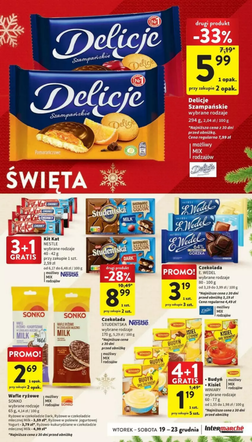 Gazetka promocyjna Intermarche - ważna 19.12 do 23.12.2023 - strona 31 - produkty: Budyń, Czekolada, E. Wedel, Jogurt, Kisiel, Ryż, Ser, Sonko, Wafle, Winiary