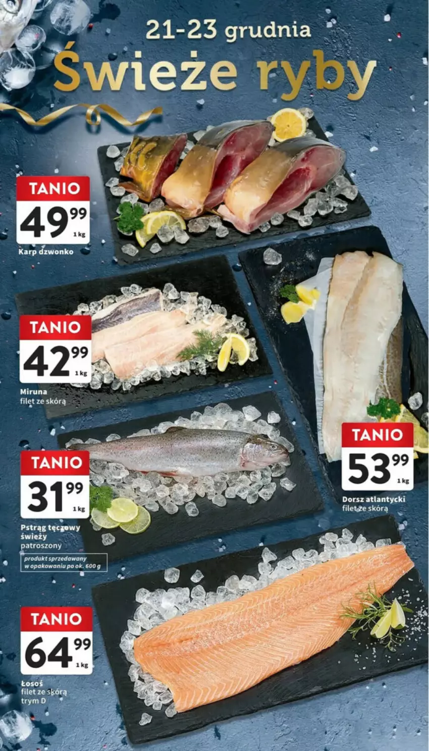 Gazetka promocyjna Intermarche - ważna 19.12 do 23.12.2023 - strona 4 - produkty: Dorsz, Karp, Miruna, Pstrąg, Pstrąg tęczowy