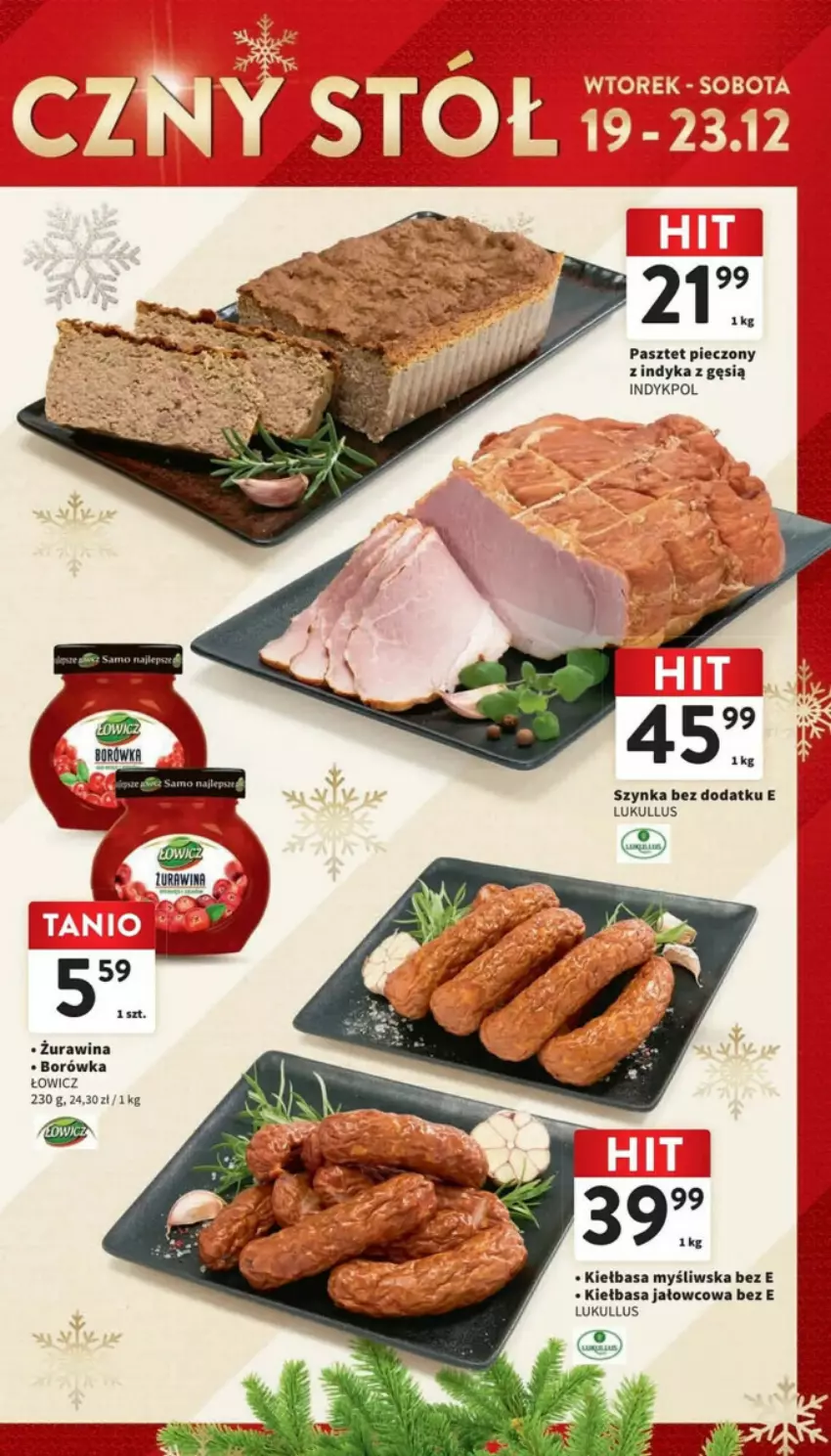 Gazetka promocyjna Intermarche - ważna 19.12 do 23.12.2023 - strona 48 - produkty: Borówka, Kiełbasa, Pasztet, Piec, Szynka