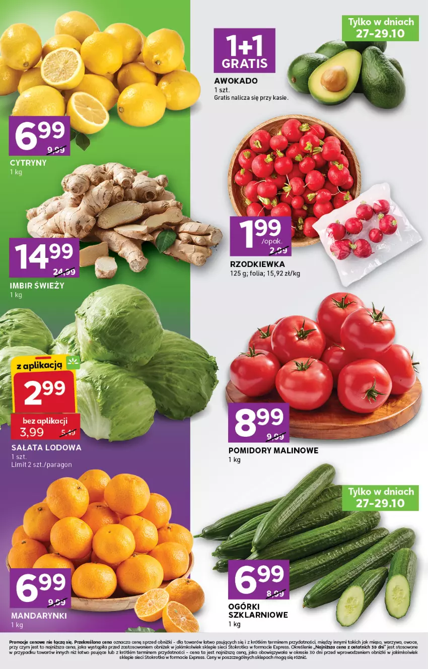 Gazetka promocyjna Stokrotka - Stokrotka Express - ważna 23.10 do 29.10.2025 - strona 2 - produkty: Gra, Imbir, Mięso, Owoce, Warzywa