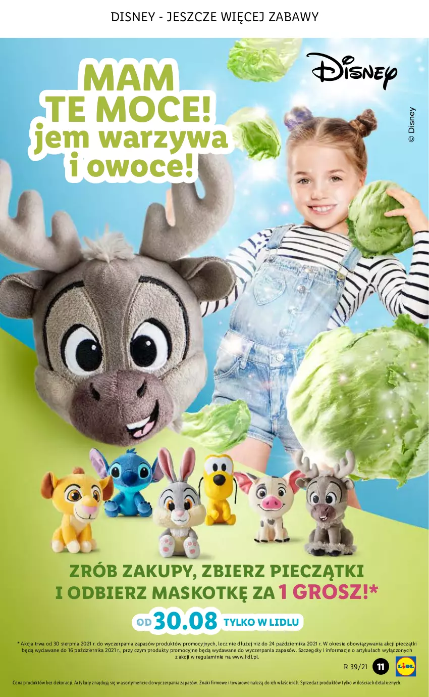 Gazetka promocyjna Lidl - GAZETKA - ważna 30.09 do 03.10.2021 - strona 11 - produkty: Disney, Owoce, Piec, Warzywa, Warzywa i owoce