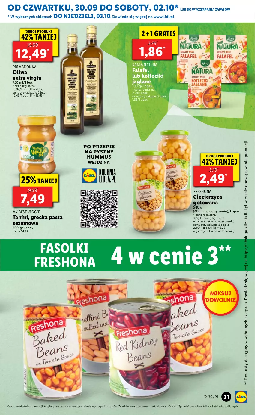 Gazetka promocyjna Lidl - GAZETKA - ważna 30.09 do 03.10.2021 - strona 21 - produkty: Fa, Gin, Gra, Hummus, Mus, Prima, Sezam