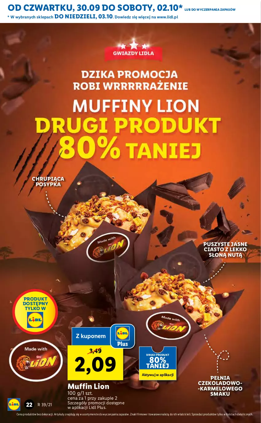 Gazetka promocyjna Lidl - GAZETKA - ważna 30.09 do 03.10.2021 - strona 22 - produkty: Lion