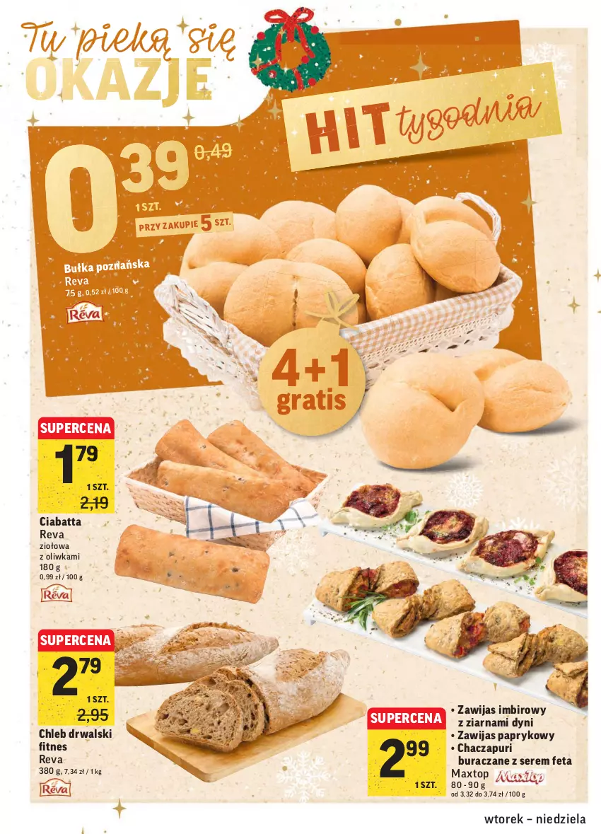 Gazetka promocyjna Intermarche - Gazetka promocyjna - ważna 14.12 do 19.12.2021 - strona 28 - produkty: Bułka, Chleb, Ciabatta, Feta, Gra, Imbir, Pur, Ser, Top