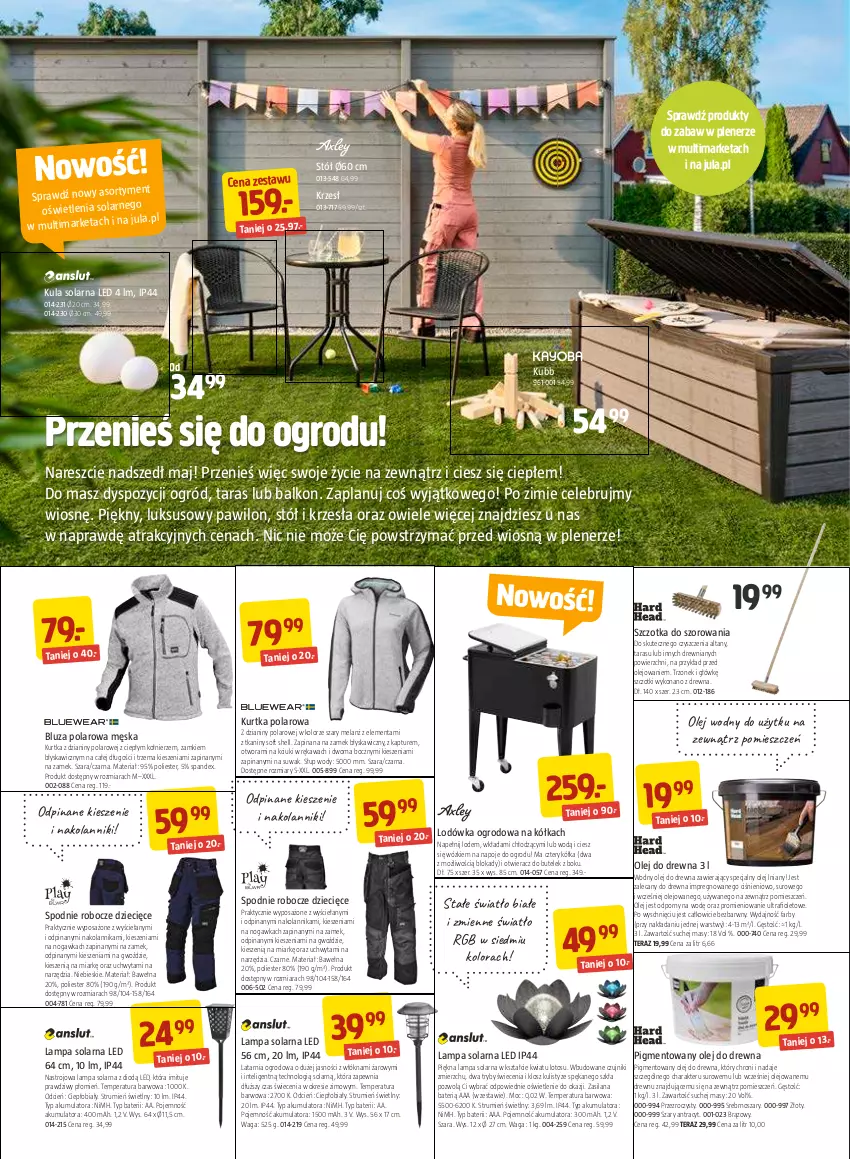 Gazetka promocyjna Jula - Gazetka - ważna 07.05 do 23.05.2021 - strona 2 - produkty: Akumulator, Bluza, Bluza polarowa, Cień, Dzieci, Fa, Intel, Kawa, Kurtka, Lampa, LANA, Latarnia, Lodówka, Napoje, Ogród, Olej, Otwieracz, Por, Rum, Silan, Spodnie, Stół, Szczotka, Szczotka do szorowania, Tera, Waga, Wełna