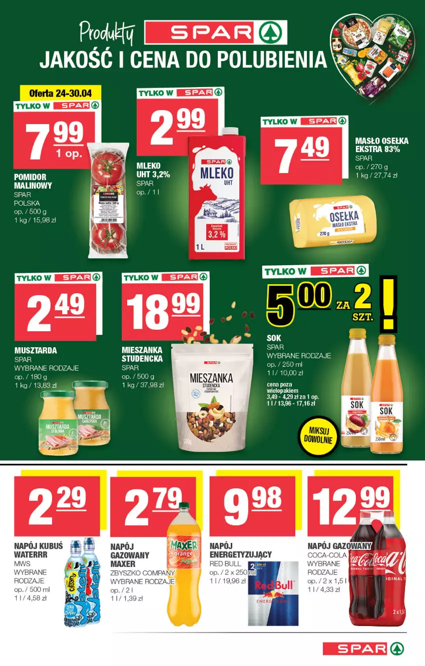 Gazetka promocyjna Spar - Spar - ważna 21.04 do 01.05.2024 - strona 5 - produkty: Fa, Kubuś, Mleko, Mus, Musztarda, Napój, Waga