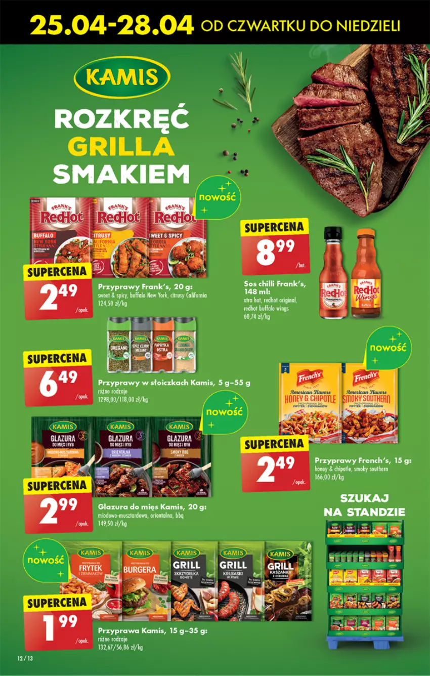 Gazetka promocyjna Biedronka - Od czwartku - ważna 25.04 do 01.05.2024 - strona 14 - produkty: Burger, Fa, Glazura, Grill, Kamis, Lazur, Przyprawy, Sos, Sos chilli