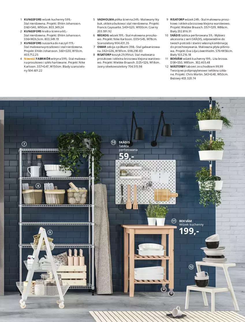 Gazetka promocyjna Ikea - Kuchnie 2021 - ważna 24.08.2020 do 31.07.2021 - strona 39 - produkty: Fa, Klej, Kosz, Nike, Olma, Płyta, Półka, Por, Ser, Suszarka, Suszarka do naczyń, Taboret, Taboret ze schodkiem, Witryna, Wózek