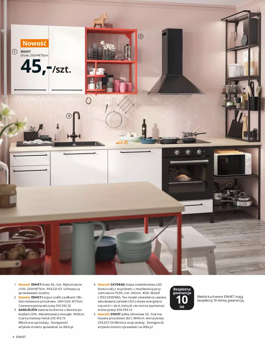 Gazetka promocyjna Ikea - Kuchnie 2021 - ważna 24.08.2020 do 31.07.2021 - strona 4 - produkty: Bateria, Bateria kuchenna, Drzwi, Kuchnia, Listwa, Listwa oświetleniowa, Meble, Półka, Uchwyty