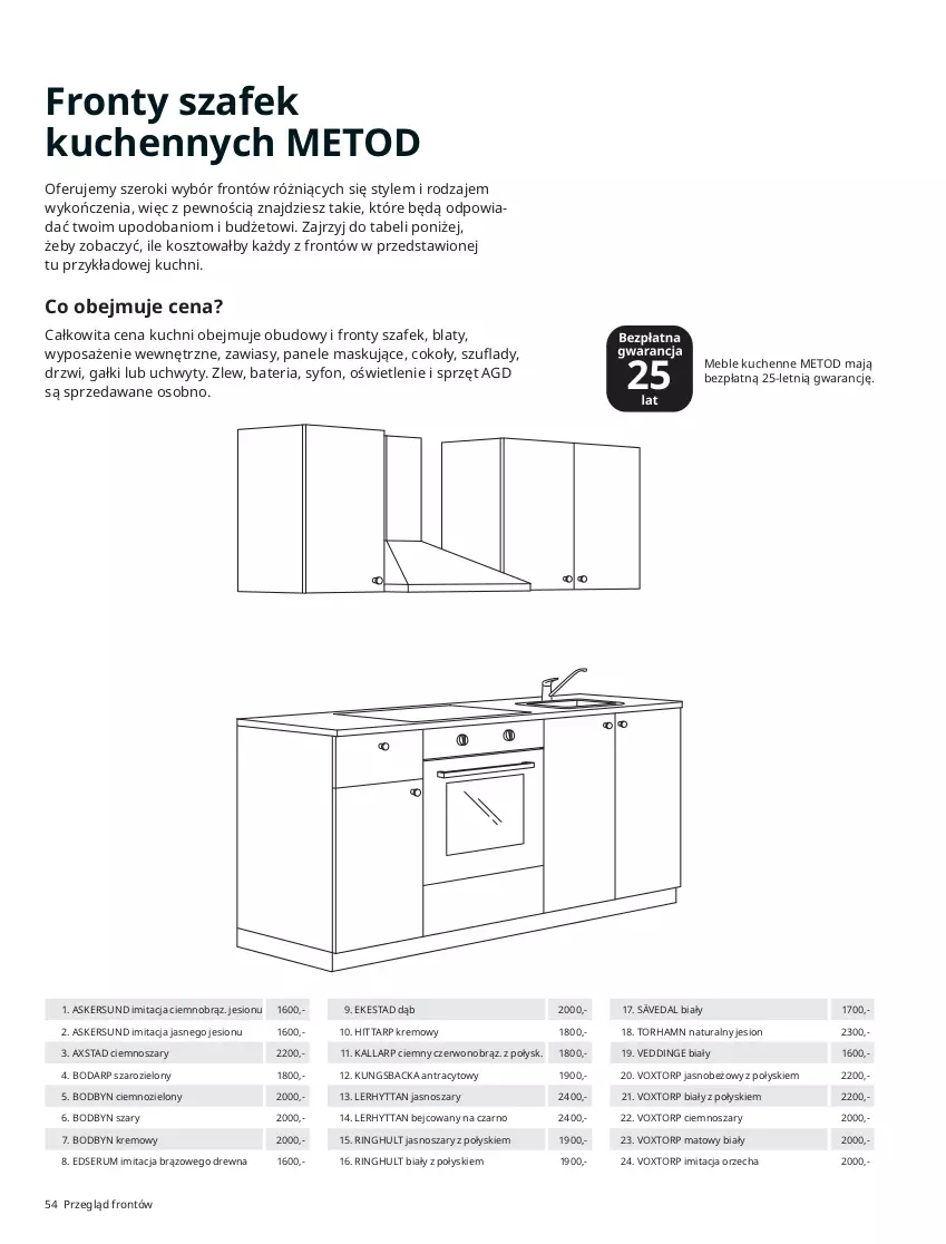 Gazetka promocyjna Ikea - Kuchnie 2021 - ważna 24.08.2020 do 31.07.2021 - strona 54 - produkty: Bateria, Drzwi, Gra, Kosz, Lakier, Meble, Rum, Ser, Serum, Syfon, Uchwyty, Zlew