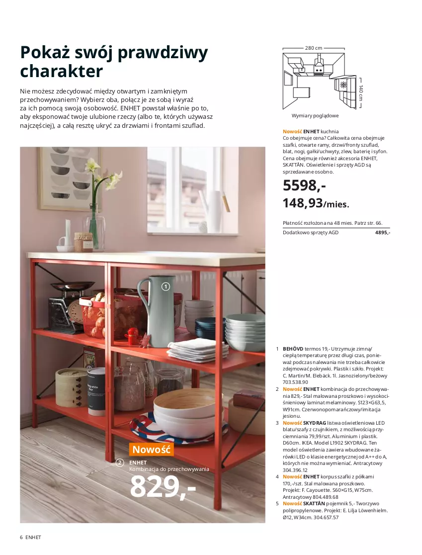 Gazetka promocyjna Ikea - Kuchnie 2021 - ważna 24.08.2020 do 31.07.2021 - strona 6 - produkty: Drzwi, Koc, Kombinacja do przechowywania, Kuchnia, Listwa, Listwa oświetleniowa, Narożnik, Pojemnik, Półka, Sok, Stolik, Stolik nocny, Syfon, Termos, Tran, Uchwyty, Wózek, Zlew