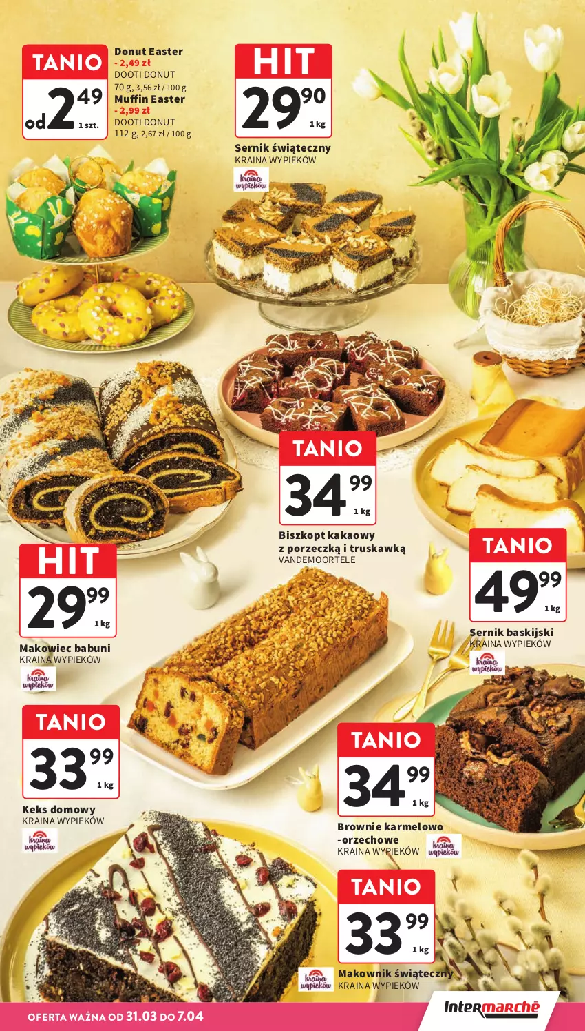 Gazetka promocyjna Intermarche - Gazetka Intermarche - ważna 31.03 do 07.04.2026 - strona 11 - produkty: Babuni, Brownie, Donut, Kakao, Makowiec, Por, Ser