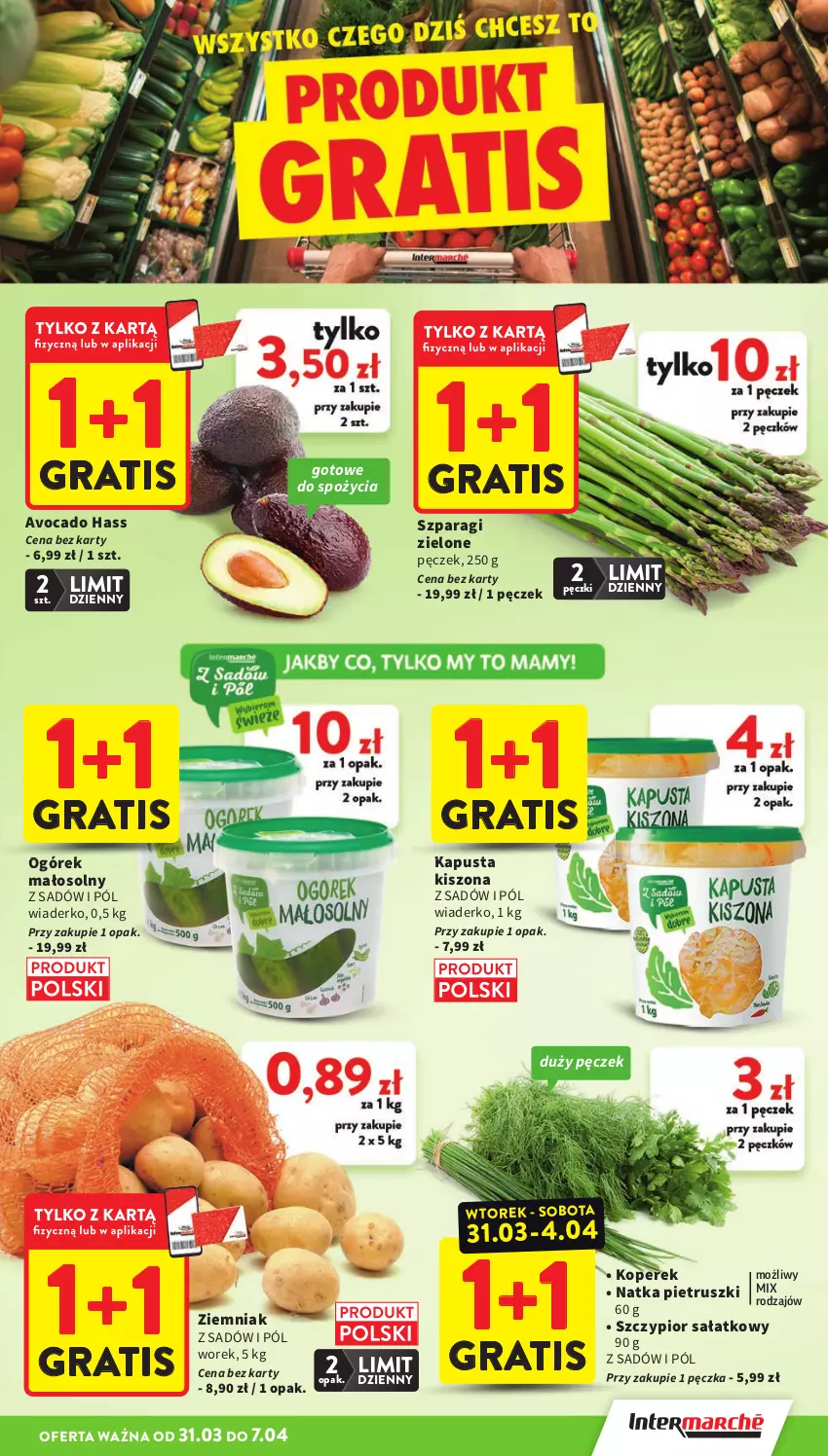 Gazetka promocyjna Intermarche - Gazetka Intermarche - ważna 31.03 do 07.04.2026 - strona 23 - produkty: Avocado, Gra, Natka pietruszki, Ogórek, Sałat