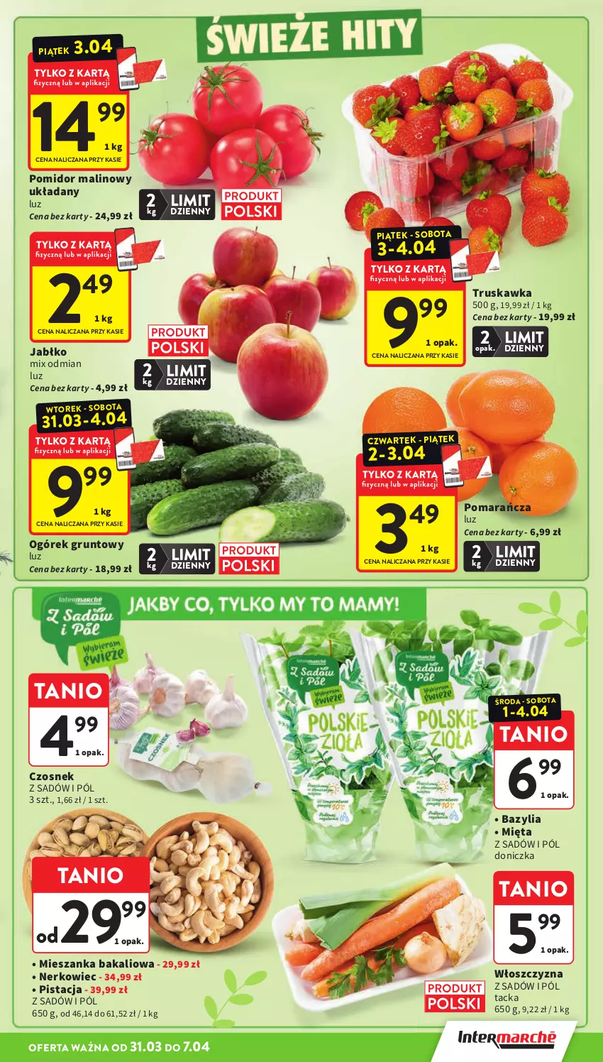 Gazetka promocyjna Intermarche - Gazetka Intermarche - ważna 31.03 do 07.04.2026 - strona 25 - produkty: Bazyl, Bazylia, Czosnek, Grunt, Mieszanka bakaliowa, Mięta, Ogórek, Pomidor malinowy