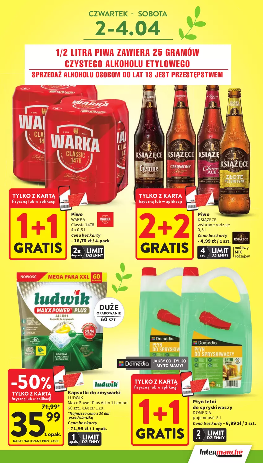 Gazetka promocyjna Intermarche - Gazetka Intermarche - ważna 31.03 do 07.04.2026 - strona 5 - produkty: Gra, Książęce, Ludwik, Piwa, Piwo, Warka, Zmywarki