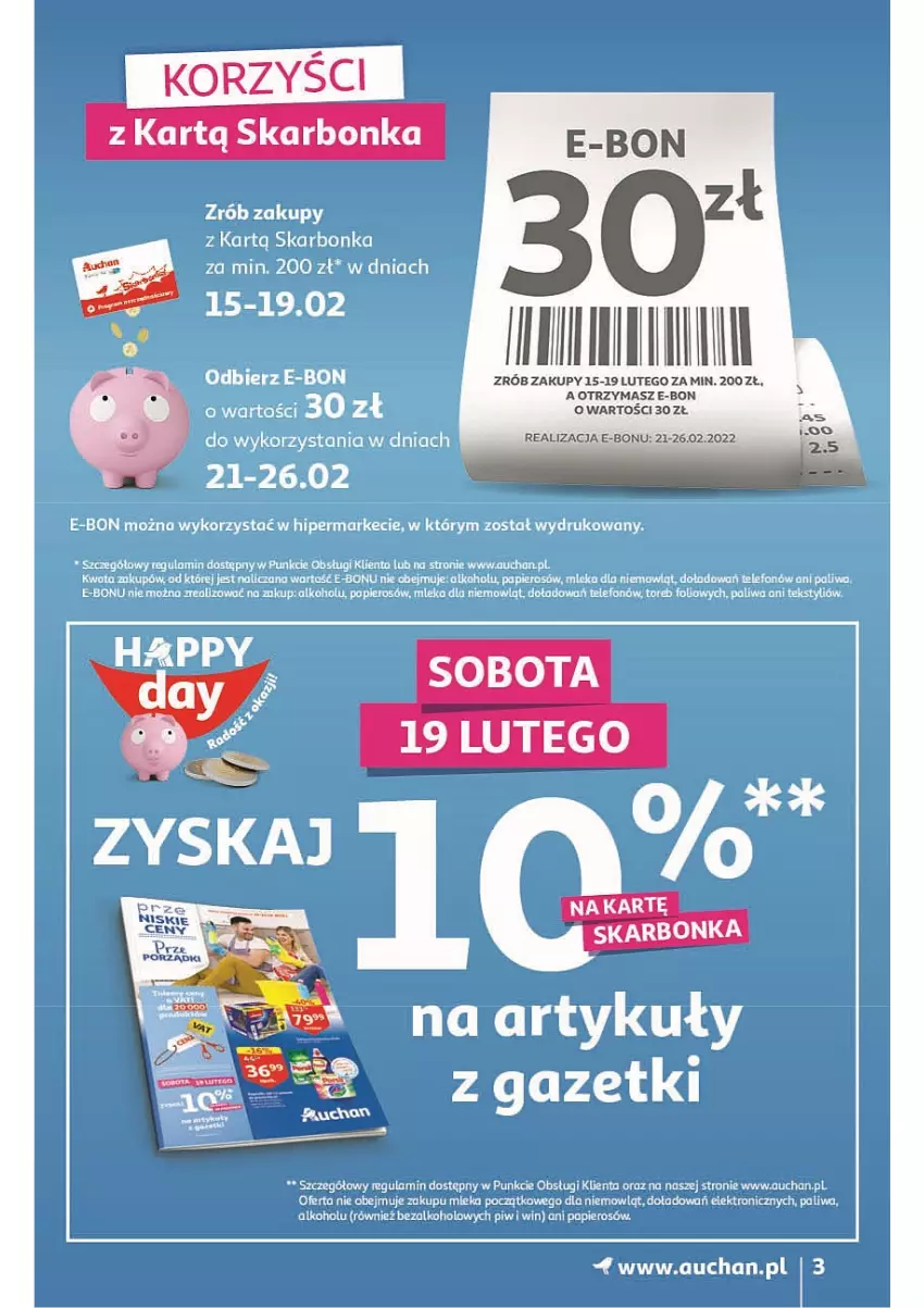 Gazetka promocyjna Auchan - przeNISKIE CENY prze porządki Hipermarkety - ważna 17.02 do 23.02.2022 - strona 3 - produkty: Papier