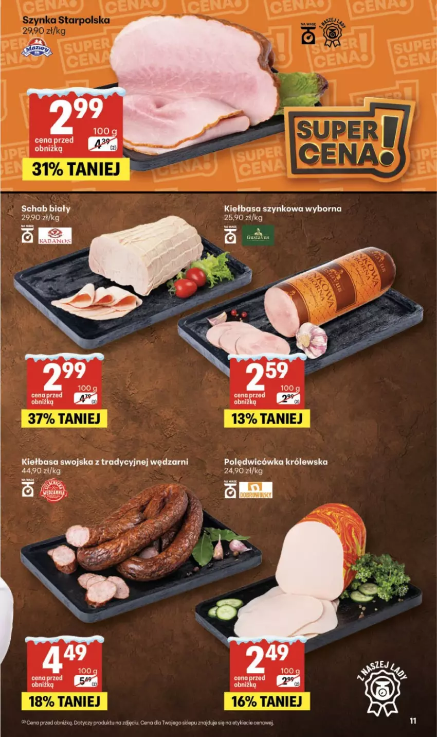 Gazetka promocyjna Delikatesy Centrum - Franczyza DC04 Czwartek - ważna 22.01 do 28.01.2026 - strona 11 - produkty: Kiełbasa, Kiełbasa szynkowa, Por