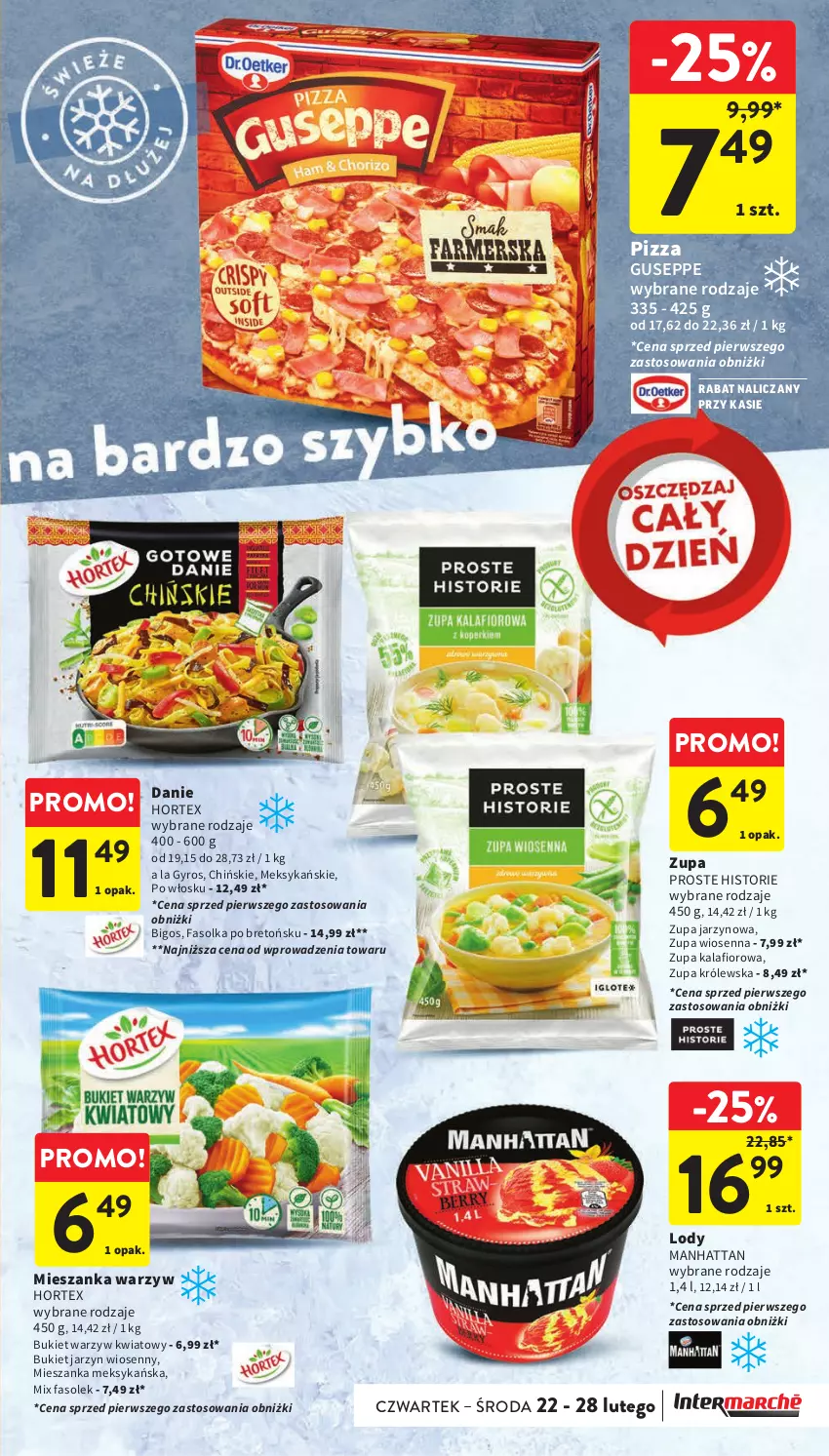 Gazetka promocyjna Intermarche - Gazetka Intermarche - ważna 22.02 do 28.02.2024 - strona 27 - produkty: Bigos, Bukiet, Bukiet warzyw, Fa, Gyros, Hortex, Kalafior, Lody, Mieszanka meksykańska, Mieszanka warzyw, Pizza, Zupa, Zupa kalafiorowa