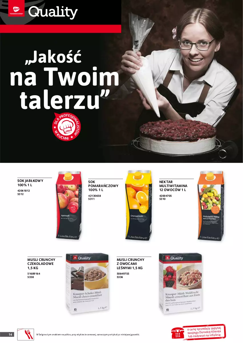 Gazetka promocyjna Selgros - Oferta gastronomiczna - ważna 01.04 do 30.04.2021 - strona 14 - produkty: LG, Mus, Nektar, Sok, Sok jabłkowy, Sok pomarańczowy, Talerz