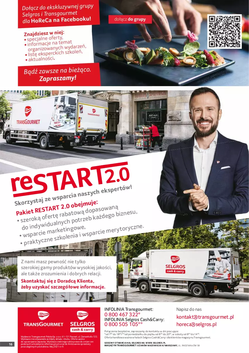 Gazetka promocyjna Selgros - Oferta gastronomiczna - ważna 01.04 do 30.04.2021 - strona 16 - produkty: Fa, LG, O nas, Sok, Tran