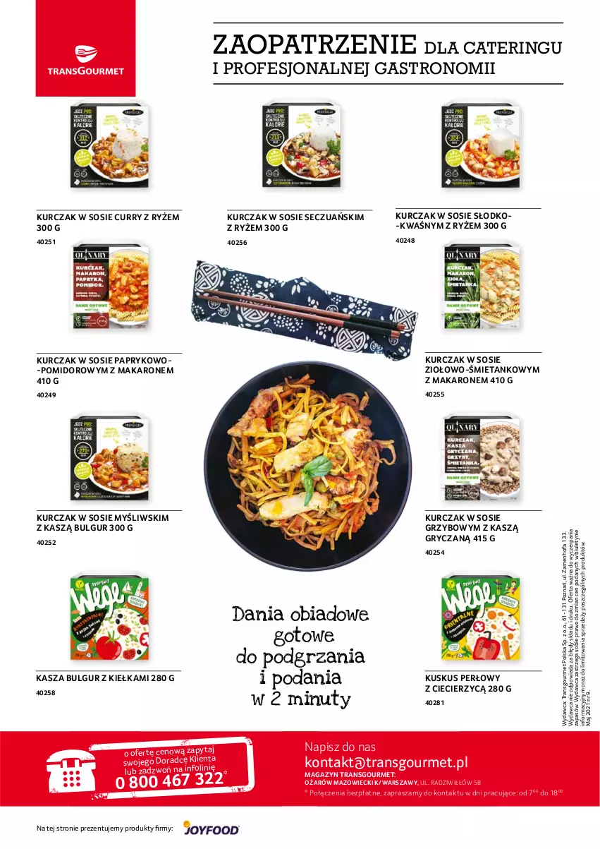 Gazetka promocyjna Selgros - Oferta gastronomiczna - ważna 01.04 do 30.04.2021 - strona 20 - produkty: Bulgur, Fa, Gry, Kasza, Kurczak, Kuskus, LG, Makaron, Nuty, O nas, Ryż, Sos, Tran