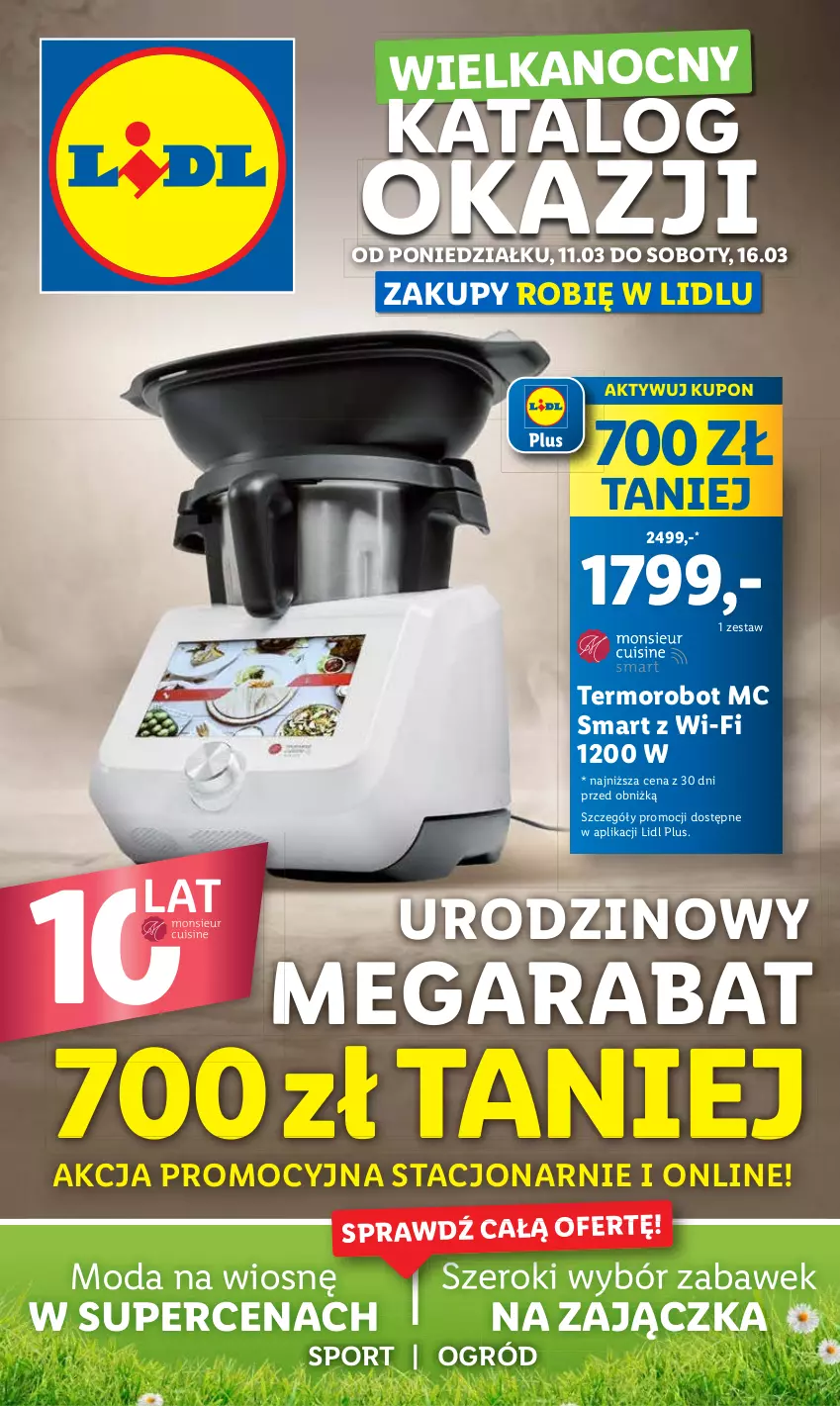 Gazetka promocyjna Lidl - GAZETKA - ważna 11.03 do 16.03.2024 - strona 1 - produkty: Moda, Ogród, Por, Robot, Sport