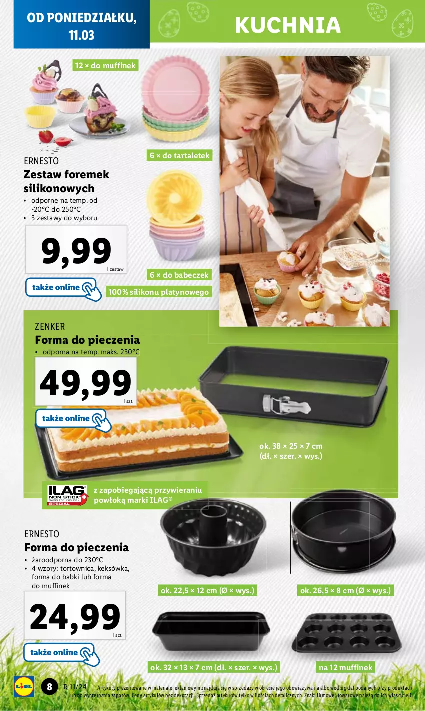 Gazetka promocyjna Lidl - GAZETKA - ważna 11.03 do 16.03.2024 - strona 10 - produkty: Forma do pieczenia, Keksówka, Kuchnia, Piec, Por, Tarta, Tortownica