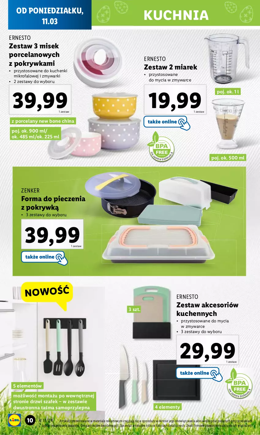 Gazetka promocyjna Lidl - GAZETKA - ważna 11.03 do 16.03.2024 - strona 12 - produkty: Drzwi, Fa, Forma do pieczenia, Kuchenki mikrofalowe, Kuchnia, Mop, Piec, Por, Zmywarki