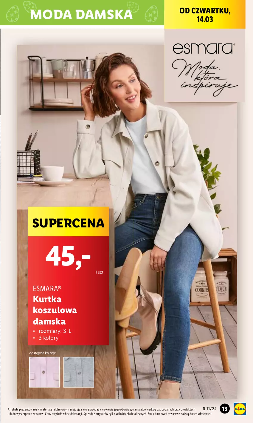 Gazetka promocyjna Lidl - GAZETKA - ważna 11.03 do 16.03.2024 - strona 15 - produkty: Kosz, Kurtka, Moda